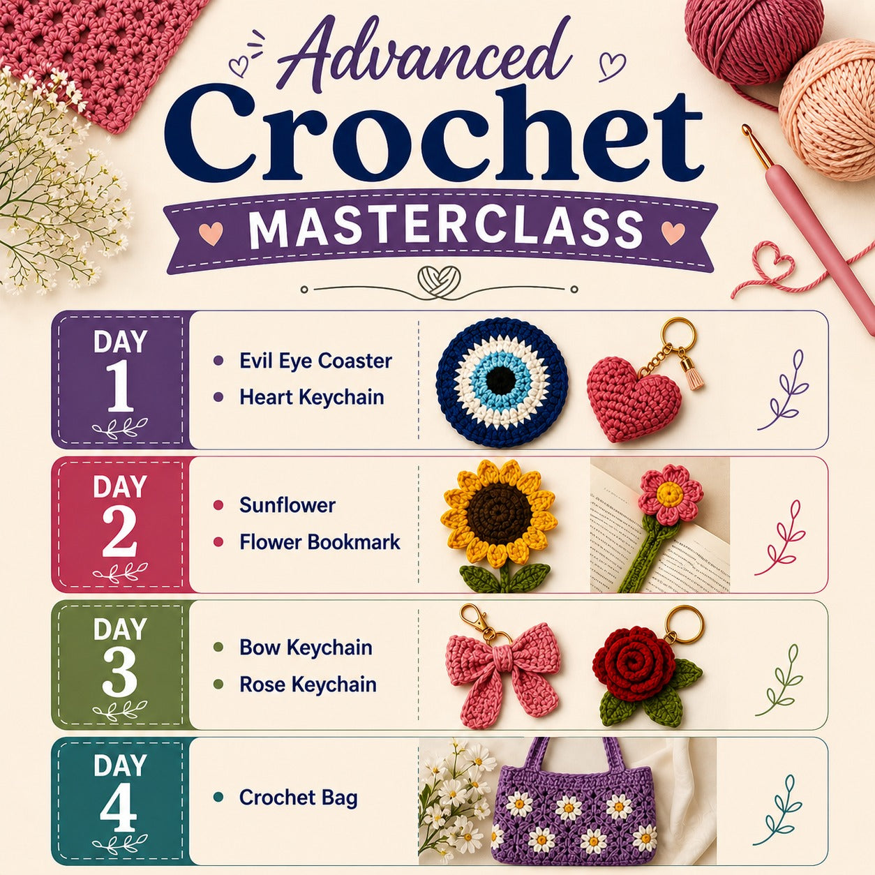 Basic to Advance Crochet Masterclass